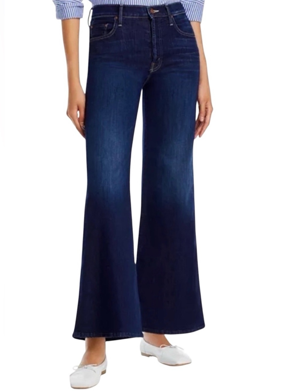 MOTHER Tomcat Roller Jeans Off Limits Blue Size 23